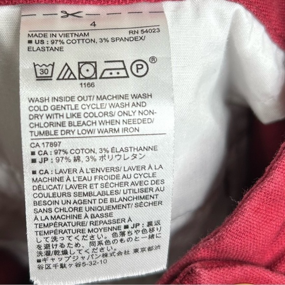 Banana Republic High Waist Sailor Shorts Red Size 4 - Picture 7 of 8